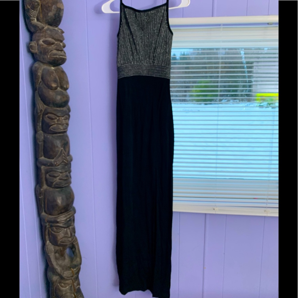 Tadashi long black dress